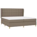 vidaXL Boxspring posteľ s matracom sivohnedý 200x200 cm látka