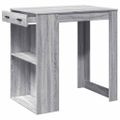 vidaXL Barový stôl sivý sonoma 102x70x103,5 cm kompozitné drevo
