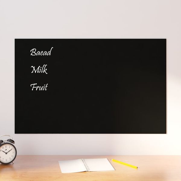 vidaXL Nástenná magnetická tabuľa čierna 80x50 cm tvrdené sklo