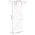 vidaXL Posuvné dvere NARVIK Prírodná a čierna 85 x 210 cm (152,5 cm)