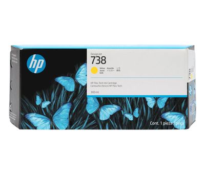 HP 738 žltá atramentová kazeta (300 ml), 676M8A