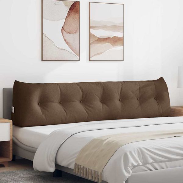 vidaXL Poduška na chrbát Hnedá 200 x 24 x 50 cm látka
