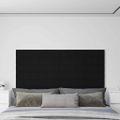 vidaXL Nástenné panely 12 ks čierne 90x15 cm zamat 1,62 m²