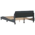 vidaXL Rám postele Dover tmavosivý 137x190 cm zamat