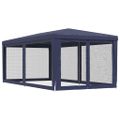 vidaXL Párty stan so 6 sieťkovanými bočnými stenami modrý 3x6 m HDPE