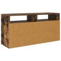vidaXL Nízka skriňa so zásuvkou Dymová dub 87 x 27,5 x 43 cm
