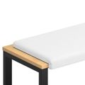vidaXL Vankúš na lavičku Látka Biela Hĺbka 35 cm