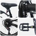 vidaXL Detské Kolo 20 Palcov 6-Speed pre vek 6-11 rokov Čierna