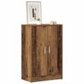 vidaXL Skrinka na topánky staré drevo 60x35x92 cm kompozitné drevo