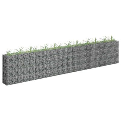 vidaXL Gabiónový vyvýšený záhon, pozinkovaná oceľ 450x30x90 cm