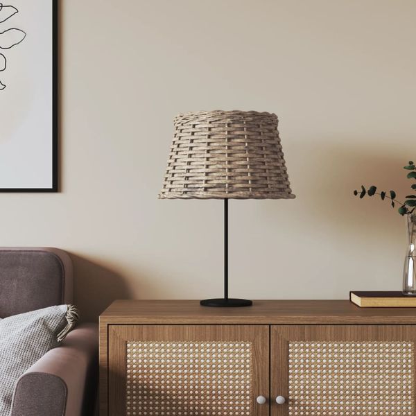 vidaXL Tienidlo na lampu hnedé Ø38x23 cm prútené
