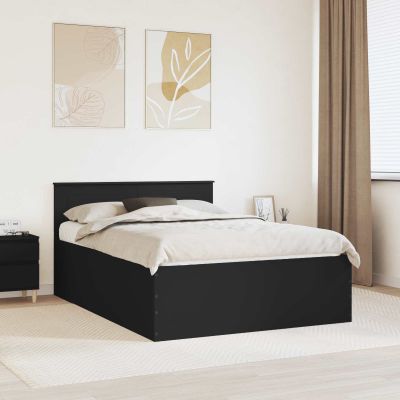 vidaXL Rám postele Čierna 150 x 200 cm Kompozitné drevo