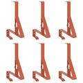 vidaXL Podpora strážcu snehu Červená 29,5 x 3 x 34,5 cm Oceľ