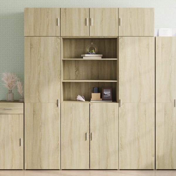 vidaXL Vysoká skrinka dub sonoma 80x42,5x185 cm kompozitné drevo