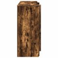 vidaXL Recepčný stôl dymový dub 200x50x103,5 cm kompozitné drevo