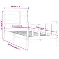 vidaXL Posteľný rám medový masívna borovica 90x200 cm