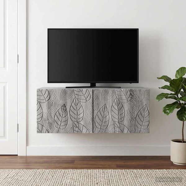 vidaXL Nástenná TV skrinka 98 x 31 cm Sivý Sonoma Kompozitné drevo