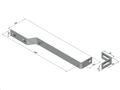 Strešný hák typu "Bobrovka" (L380) s reguláciou výšky 74-98 mm nepriehltnutý H17