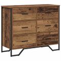 vidaXL Příborník 6-Šuplík Staré drevo 91 x 35,5 x 74,5 cm