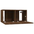 vidaXL TV stolíky 4 ks hnedý dub 60x30x30 cm spracované drevo