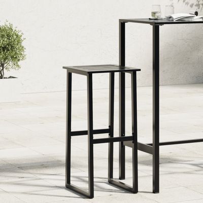 vidaXL Barové stoličky 4 ks čierne 38x38x80 cm práškovaná oceľ