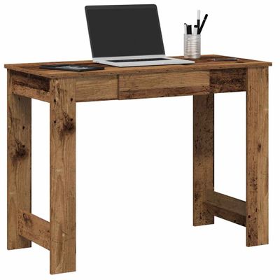 vidaXL Písací stôl staré drevo 100x45x75 cm kompozitné drevo