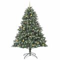 vidaXL Umelý vianočný stromček Zelená 240 cm PVC, plast a oceľ