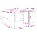 vidaXL Detská vysoká posteľ s pultom Čierna 80 x 200 cm