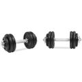 vidaXL 18-dielna sada činiek dumbbell 30 kg, liatina