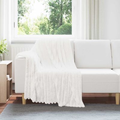 vidaXL Deka Biela 150 x 130 cm Flís
