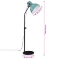 vidaXL Podlahová lampa 25 W šmuhovaná modrá 30x30x90-150 cm E27
