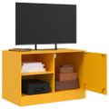 vidaXL TV skrinky 2 ks horčicovo-žlté 67x39x44 cm oceľ