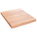 vidaXL Nástenná polica bledohnedá 40x50x(2-4) cm ošetrený masívny dub