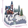 vidaXL Vianočná dekorácia dediny 20,5 x 17 x 21 cm Plast Viacfarebný