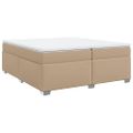 vidaXL Boxspring posteľ s matracom kapučínová 200x200 cm umelá koža