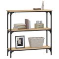 vidaXL Konzolový stolík, dub sonoma, 75x22,5x75 cm, imitácia dreva