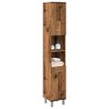 vidaXL Kúpeľňová skrinka Old Wood 30x30x179 cm Engineered Wood