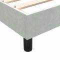 vidaXL Posteľný rám boxsping s matracom bledosivý 90x220 cm zamat