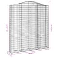 vidaXL Oblúkový gabionový kôš 3 ks 200x30x220/240cm pozinkované železo