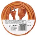 Predlžovací kabel spojka EMOS P01320R 20 m / 1 zásuvka / oranžový / PVC / 230 V / 1,5 mm2