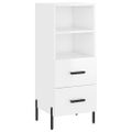 vidaXL Vysoká skrinka biela 34,5x34x180 cm spracované drevo