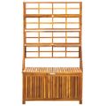 vidaXL Úložný box s mriežkou 99x55x160 cm akáciový masív