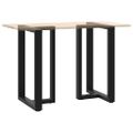vidaXL Nohy barového stola v tvare T, 2 ks, čierne, 60x35x(90-91) cm, oceľové