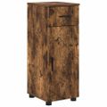 vidaXL Sada kúpeľňového nábytku 4 ks Dymová dub 35 x 30 x 192 cm