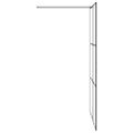 vidaXL Sprchová zástena s priehľadným ESG sklom 115x195 cm čierna