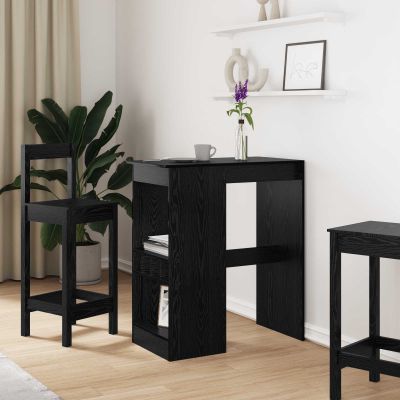 vidaXL Barový stôl Čierny dub 90 x 47.5 x 103.5 cm Kompozitné drevo