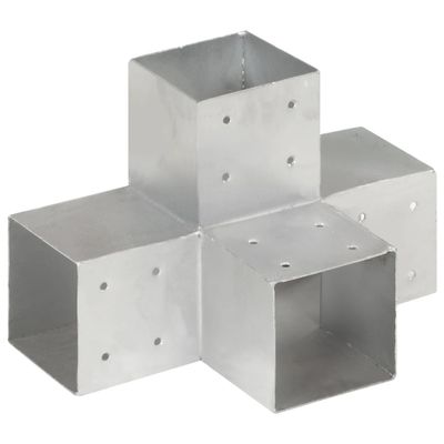 vidaXL Trámová spojka v tvare X 101x101 mm pozinkovaný kov