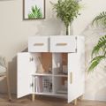 vidaXL Komoda biela 69,5x34x89 cm spracované drevo