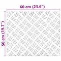 vidaXL Schodový rošt 4 ks 60 x 50 cm Strieborná Hliník Obdĺžnikový
