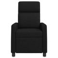 vidaXL Masážne relaxačné kreslo Čierna Látka
